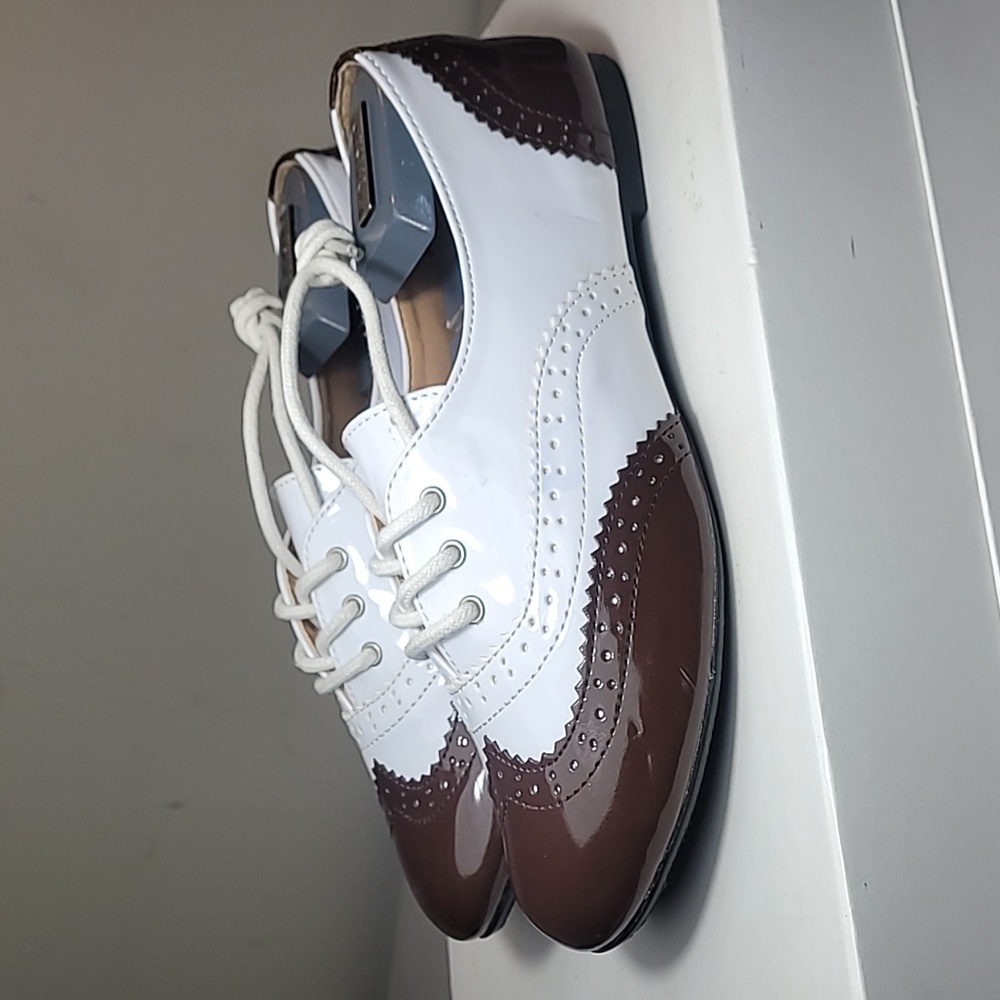 Kalli brown and white spectator oxfords, unworn